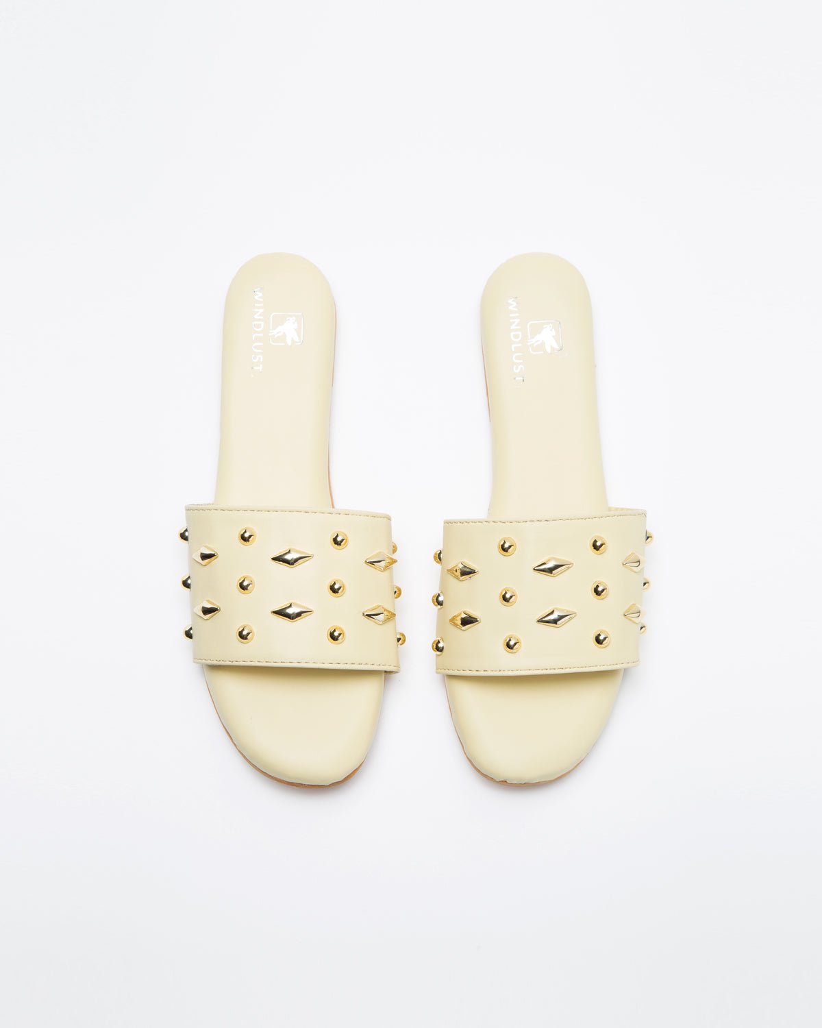 Sleek Studded Yellow Flats
