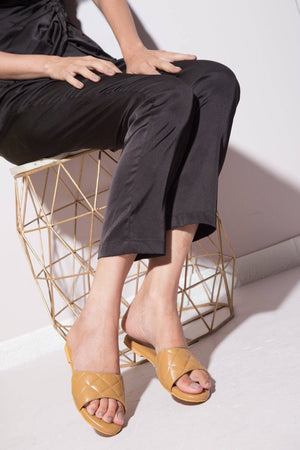 Super Cushioned Quilted Flats - Beige