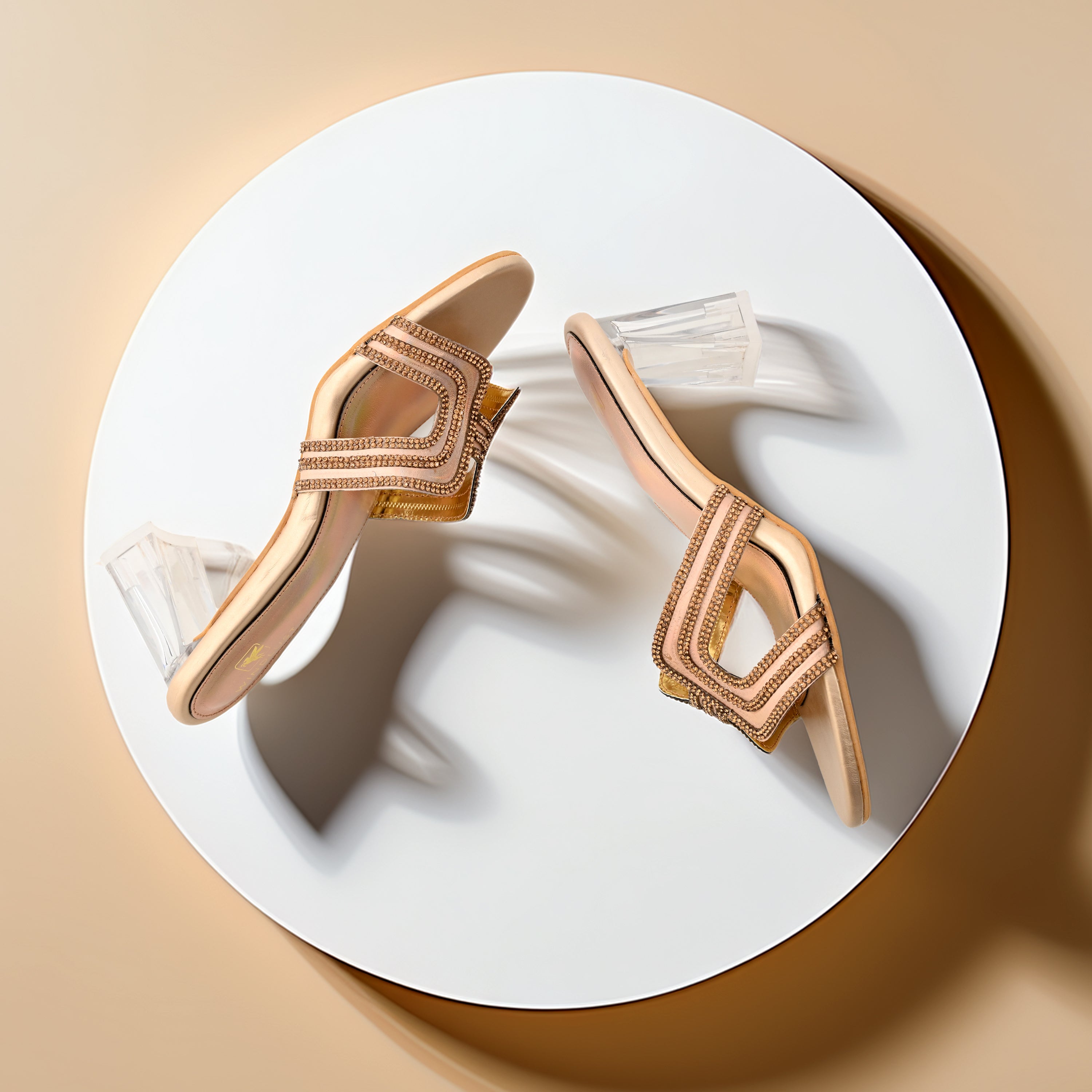 Copper 4-way cut heels by Windlust featuring stylish heel design and classic craftsmanship.