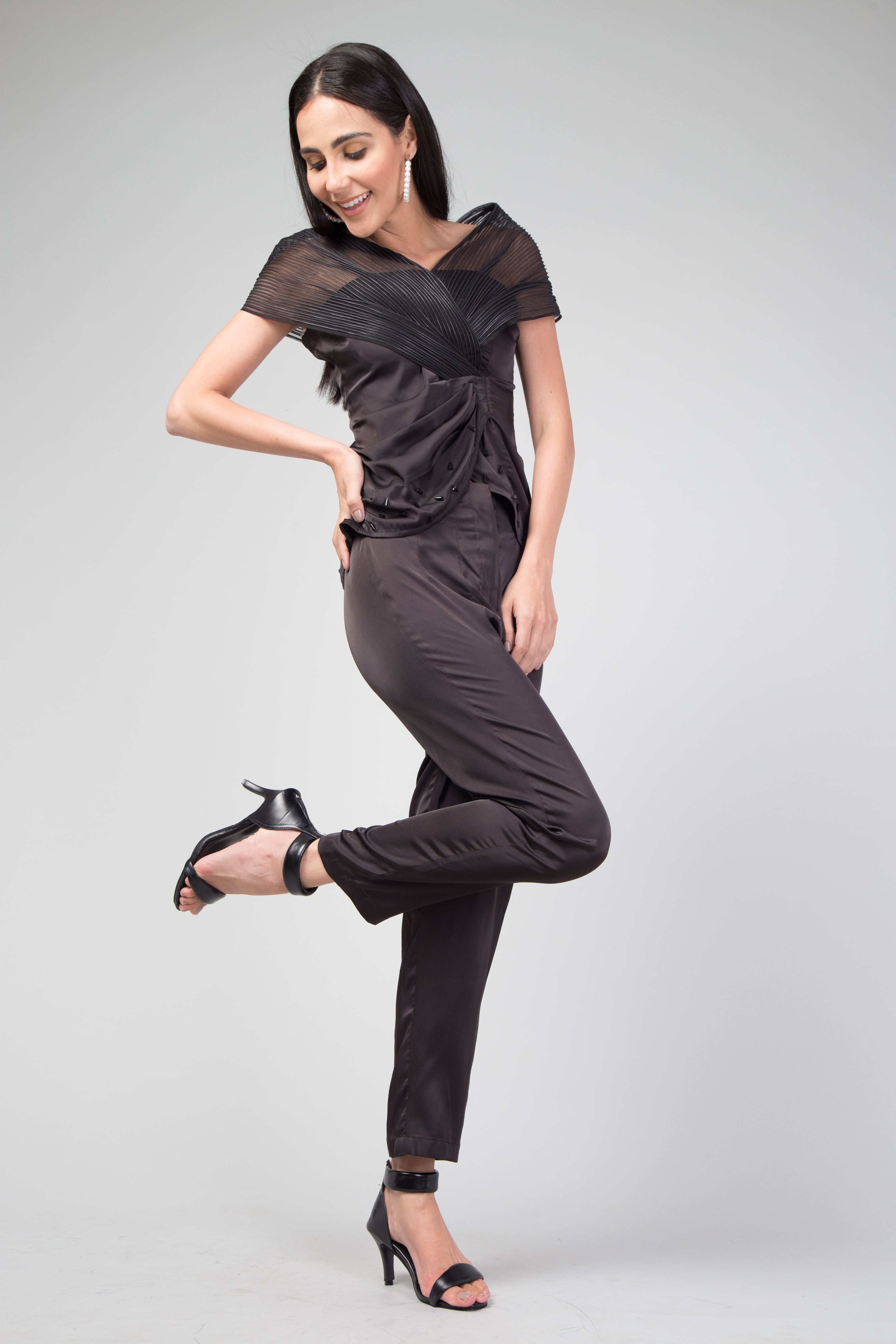 Black Windlust ankle support cushioned pumps with soft heels, designed for comfort and stylish wear.