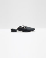 Fine Textured Black Mules