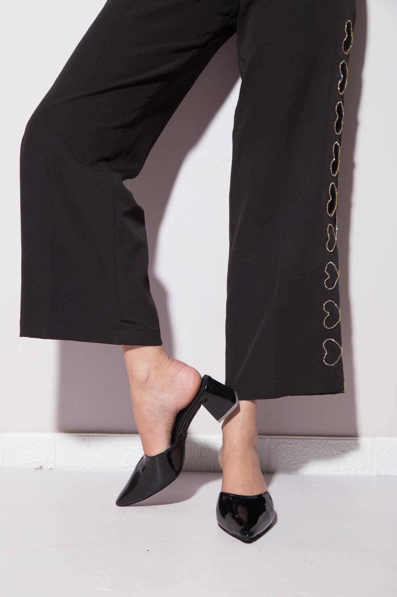 Solid Black Mule