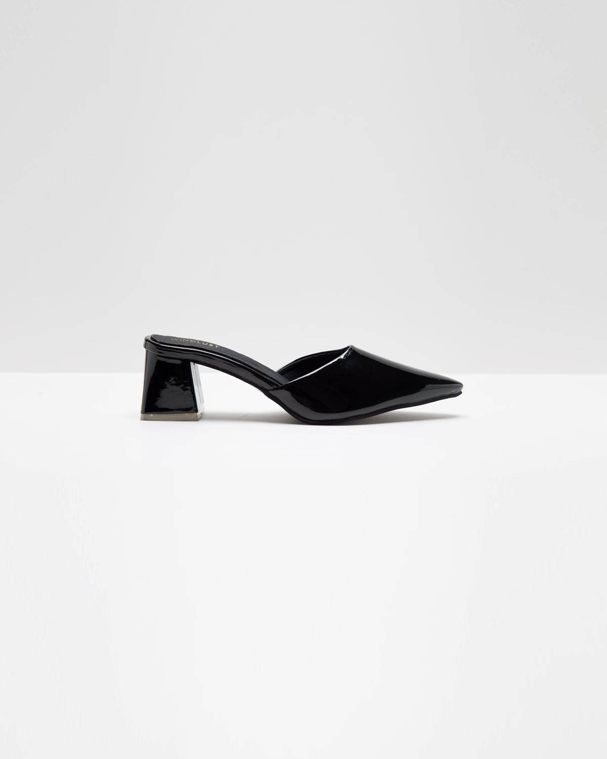 Solid Black Mule