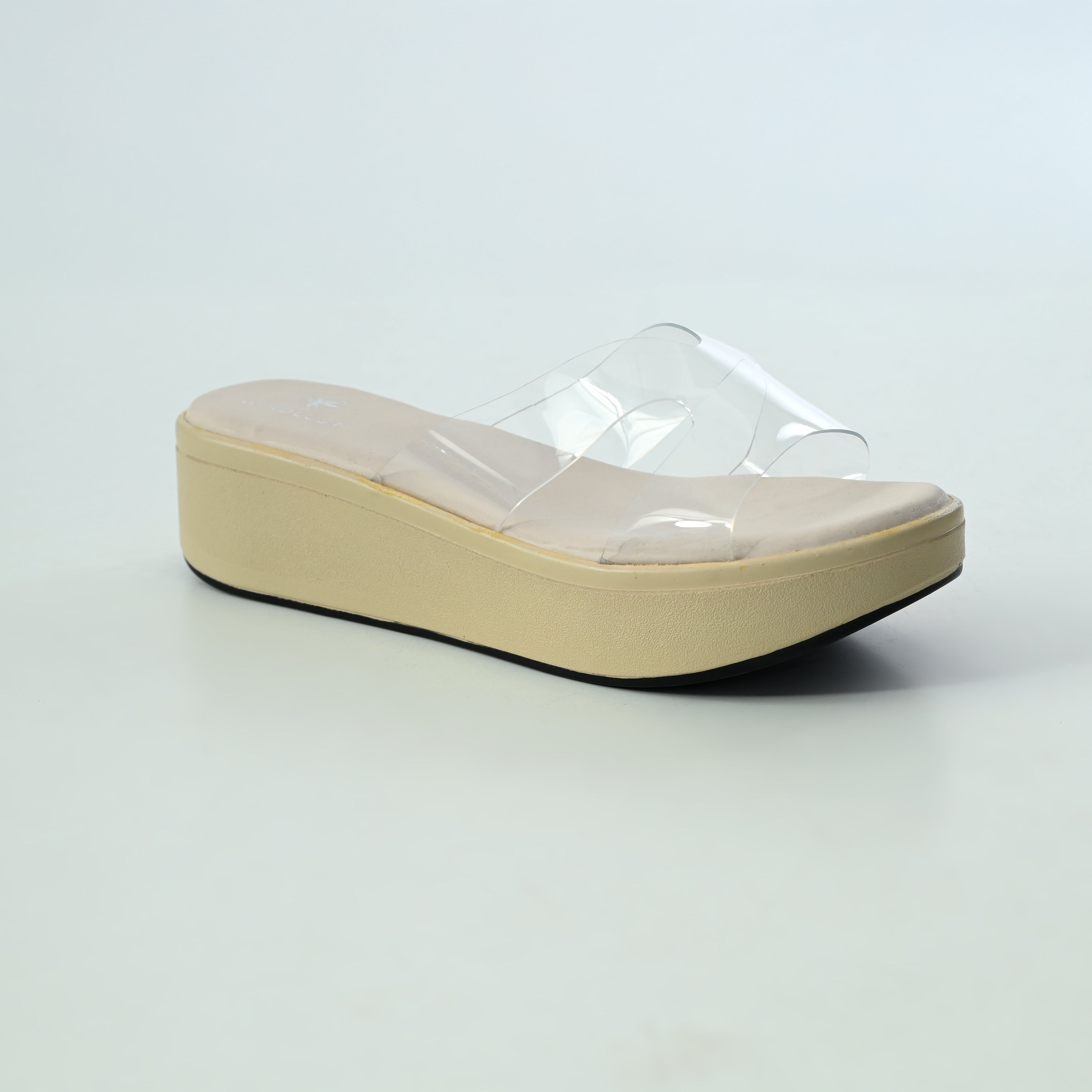 Windlust CLEAR X-FLOW Wedge in cream color, stylish wedge shoe with a sleek design and comfortable heel.