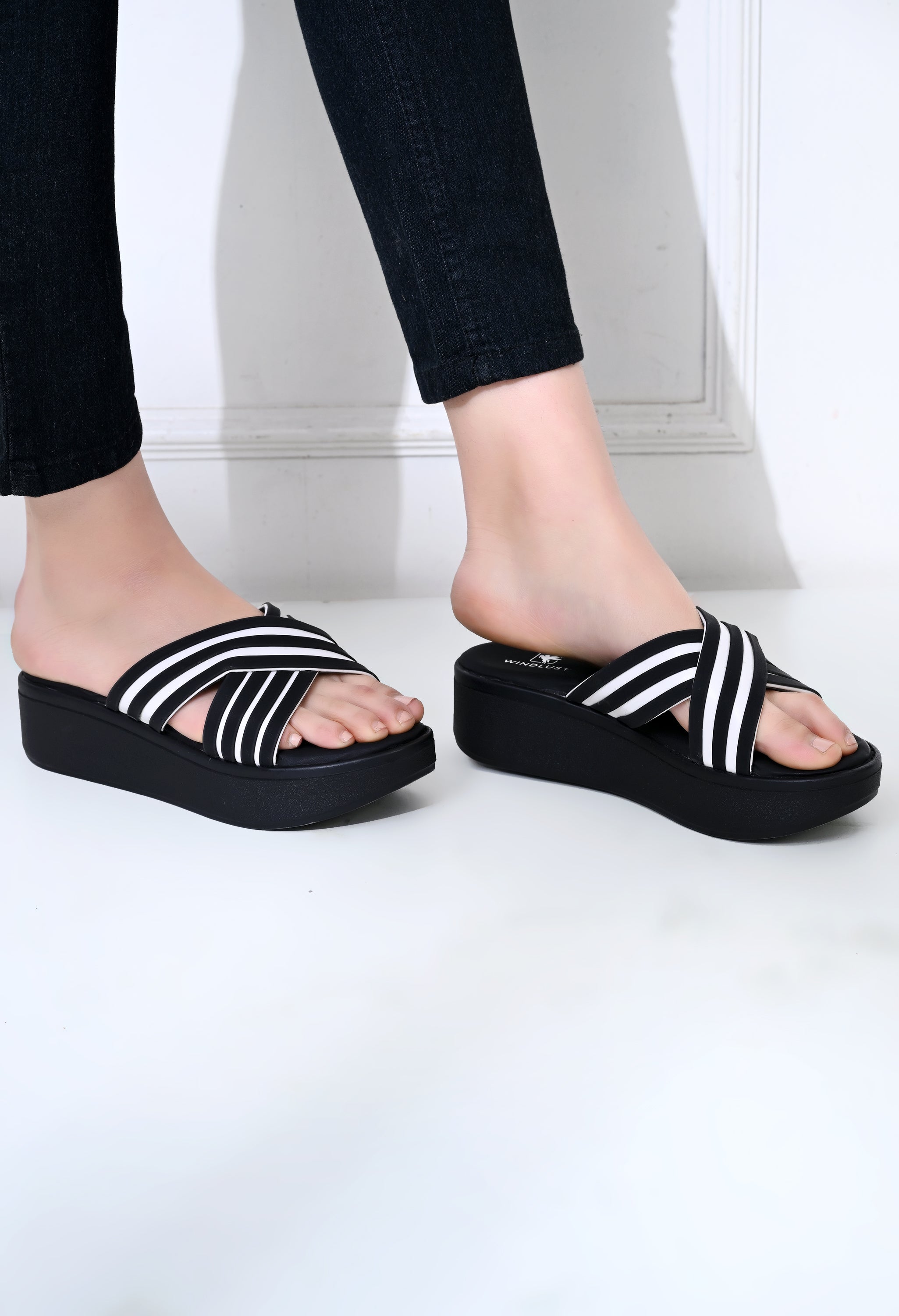 Yin-Yang DenseFoam Wedges by Windlust, set of supportive yoga or exercise wedges with black and white Yin-Yang design on dense foam